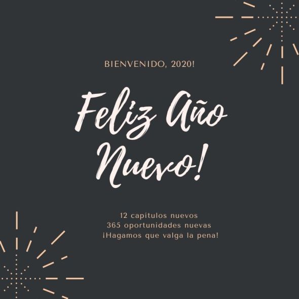 Pink &amp; Gold Simple New Year Social Media Graphic